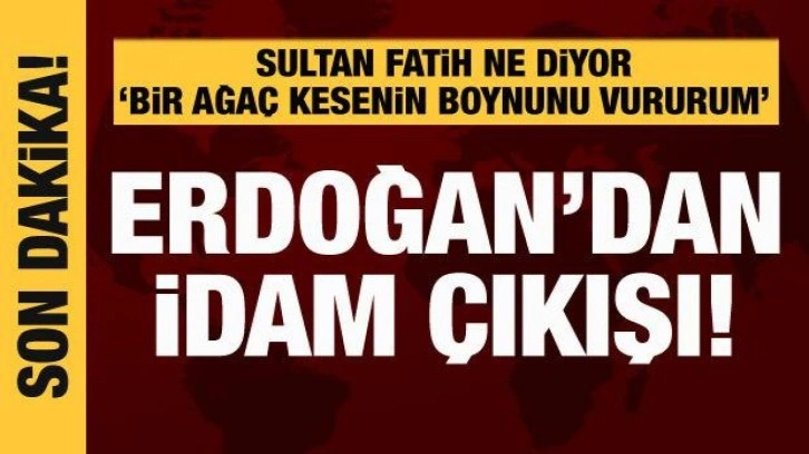 Cumhurbaşkanı Erdoğan'dan Marmaris'te idam &ccedil;ıkışı