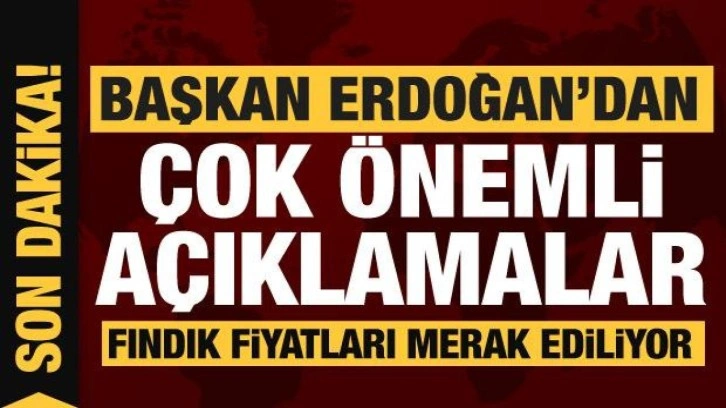 Cumhurbaşkanı Erdoğan'dan Ordu'da son dakika a&ccedil;ıklamalar