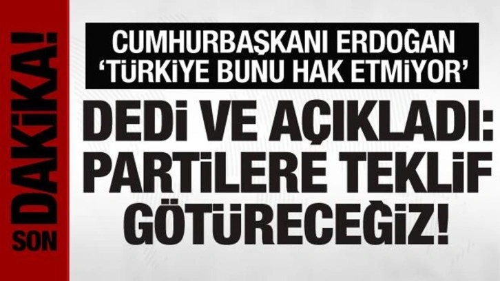 Cumhurbaşkanı Erdoğan'dan yeni anayasa a&ccedil;ıklaması