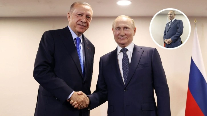 Cumhurbaşkanı Erdoğan'ı ayakta bekledi: Putin'in y&uuml;z ifadesi g&uuml;ndem oldu