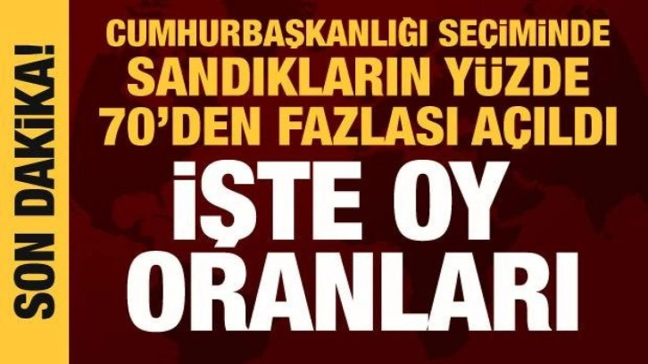 Cumhurbaşkanlığı se&ccedil;iminde oy sayımı devam ediyor: İşte son oranlar!