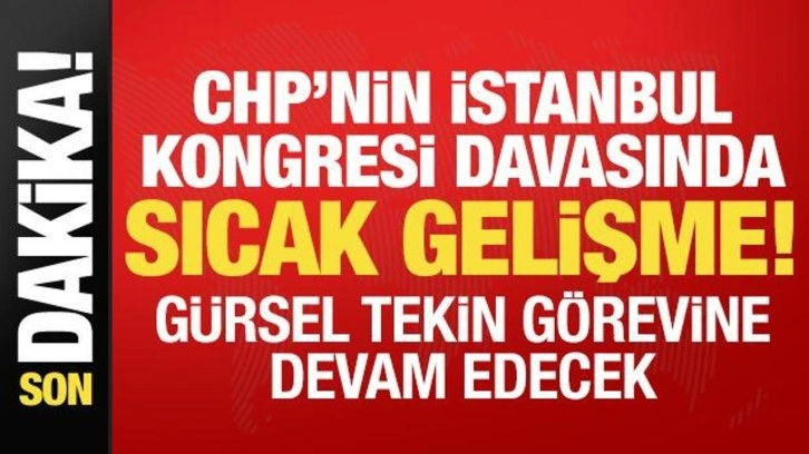 Dava ertelendi: Gürsel Tekin göreve devam edecek!