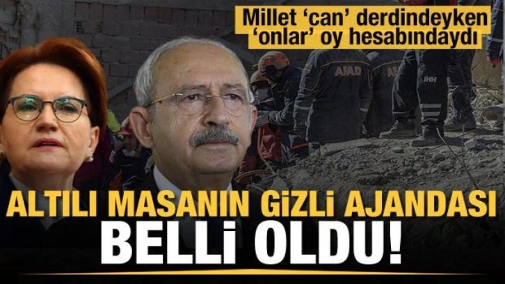 Depremi fırsat g&ouml;r&uuml;yorlar, muhalefetin g&uuml;ndeminde sadece se&ccedil;im var
