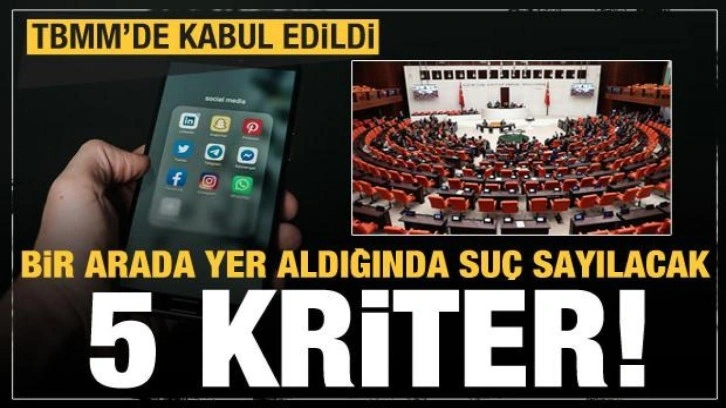 Dezenformasyon Yasası'nda bu 5 kriter bir arada varsa su&ccedil; sayılacak