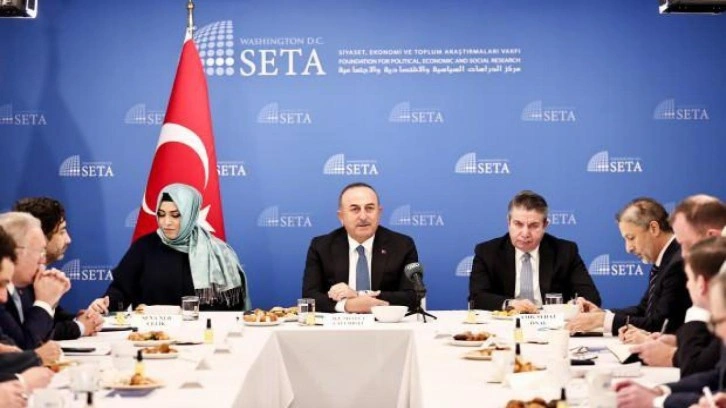 Dışişleri Bakanı &Ccedil;avuşoğlu, ABD d&uuml;ş&uuml;nce kuruluşu temsilcileriyle g&ouml;r&uuml;şt&uuml;