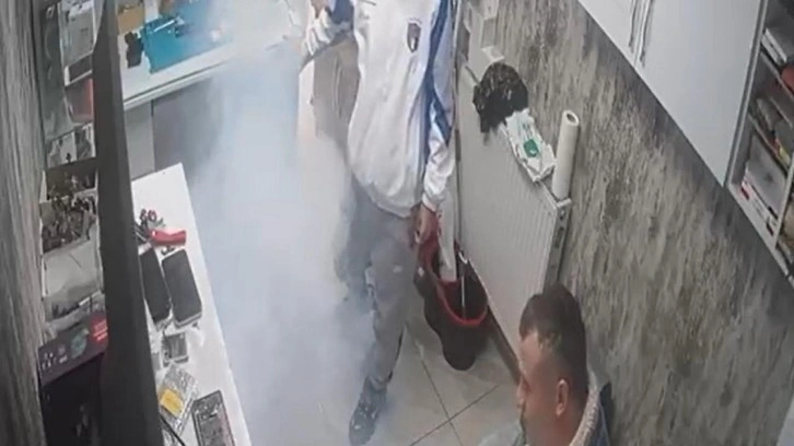 Düzce’de arızalanan bataryanın alev aldığı anlar kamerada