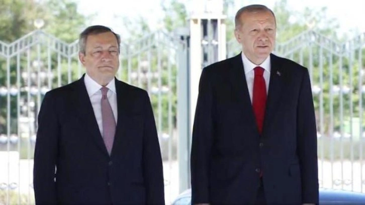 Erdoğan Draghi'yi resmi t&ouml;renle karşıladı