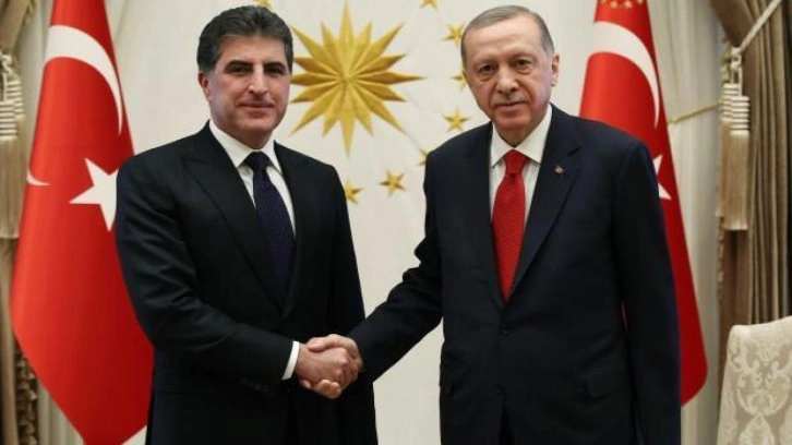 Erdoğan, IKBY Başkanı Ne&ccedil;irvan Barzani'yi kabul etti
