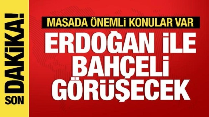 Erdoğan ile Bah&ccedil;eli g&ouml;r&uuml;şecek