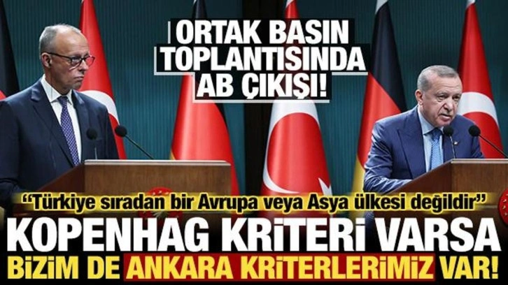 Erdoğan ve Merz'den ortak basın toplantısı: AB çıkışı ve Eurofıghter mesajı!