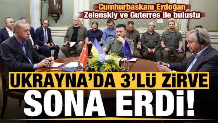 Erdoğan-Zelenskiy-Guterres g&ouml;r&uuml;şmesi sona erdi! İşte ilk fotoğraflar