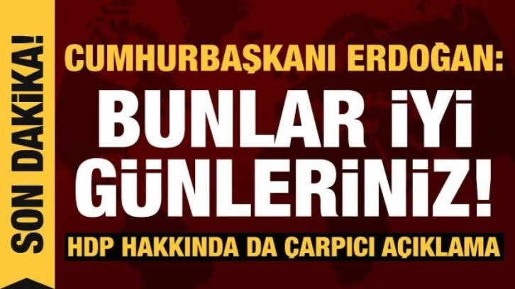 Erdoğan'dan &Ouml;zdağ'ın Karkamış provokasyonuna tepki, HDP hakkında &ccedil;arpıcı a&ccedil;ıklama