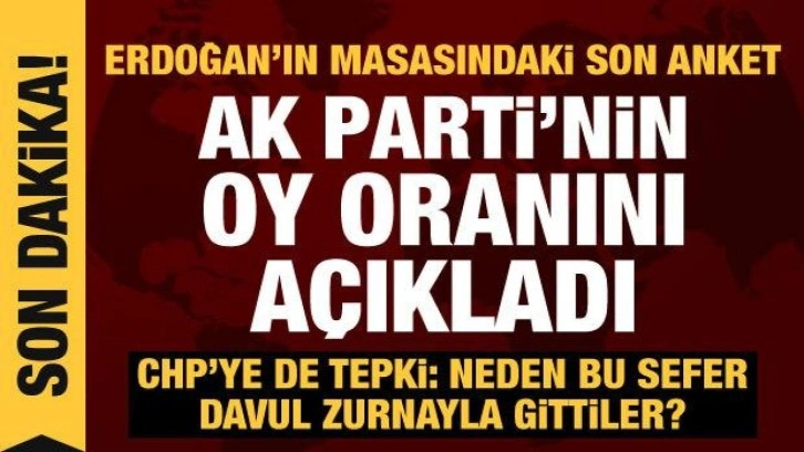 Erdoğan'ın masasındaki son anket! Hamza Dağ AK Parti'nin oy oranını a&ccedil;ıkladı
