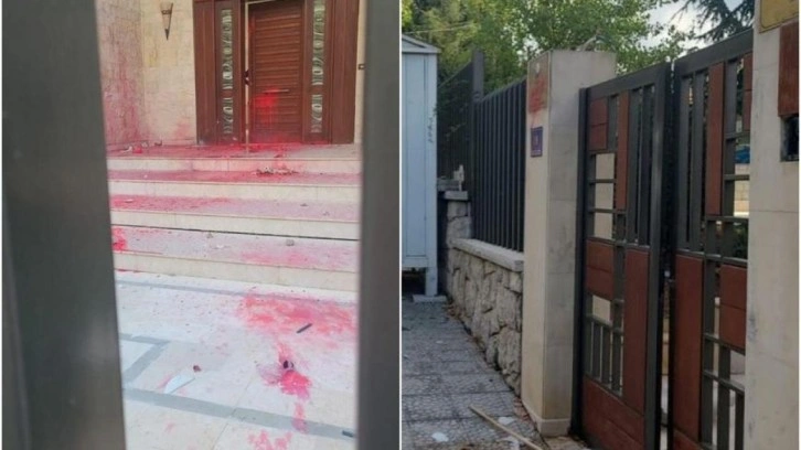 Ermenilerden L&uuml;bnan'daki Azerbaycan B&uuml;y&uuml;kel&ccedil;iliği'ne saldırı