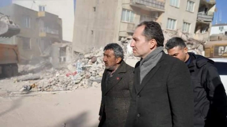 Fatih Erbakan, deprem b&ouml;lgesi Adıyaman&rsquo;ı ziyaret etti