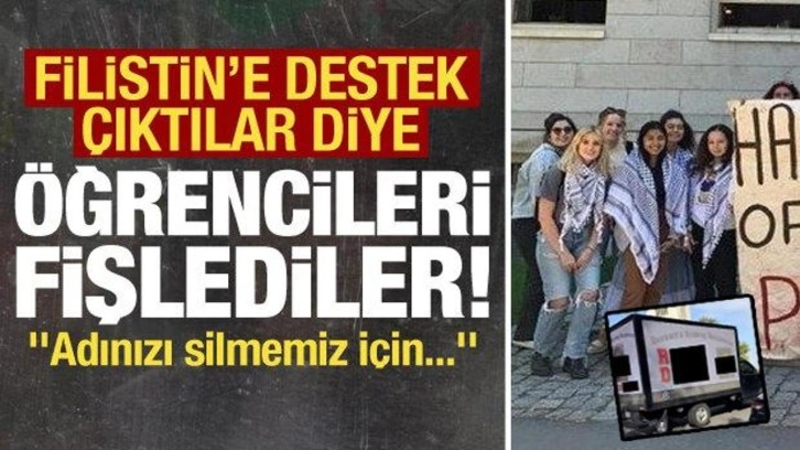 Filistin'e destek &ccedil;ıkan Harvard'lı &ouml;ğrencileri fişlediler! 'Adınızı silmemiz i&ccedil;in...&