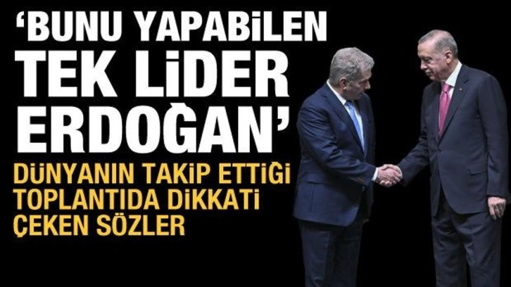 Finlandiya Cumhurbaşkanı'ndan Erdoğan'a &ouml;vg&uuml; dolu s&ouml;zler: Bunu yapabilen tek lidersiniz