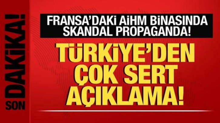 Fransa'daki AİHM binasında skandal PKK propagandası! T&uuml;rkiye'den &ccedil;ok sert a&ccedil;ıklama