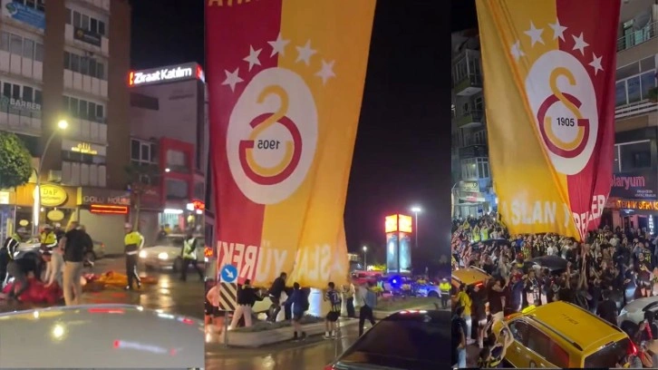 Galatasaray bayrağına saldırmışlardı: Polis holiganları yakaladı