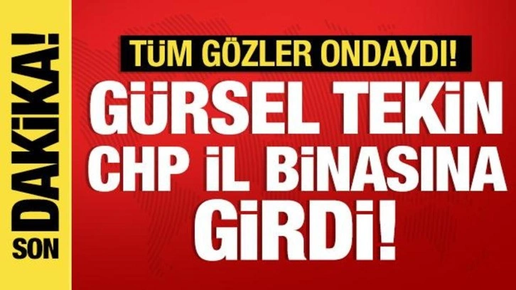 Gürsel Tekin, CHP İstanbul İl binasına giriş yaptı