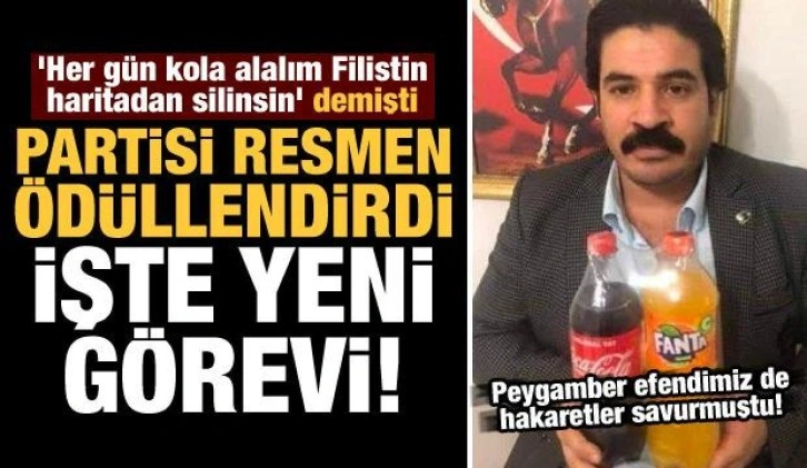 'Her g&uuml;n kola alalım Filistin haritadan silinsin' diyen Ferdi Kale'nin yeni g&ouml;revi!