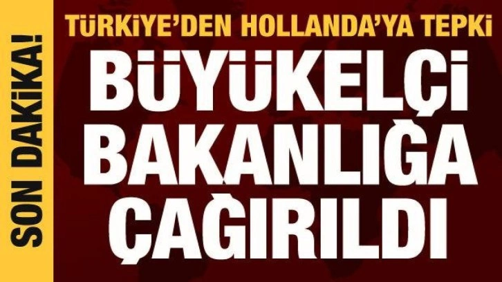 Hollanda'nın Ankara B&uuml;y&uuml;kel&ccedil;isi Dışişleri Bakanlığı'na &ccedil;ağırıldı