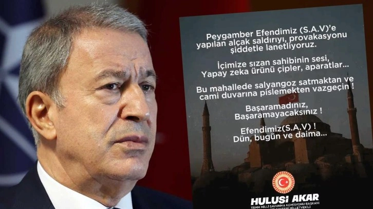Hulusi Akar'dan Leman skandalına tepki: Cami duvarına pislemekten vazgeçin