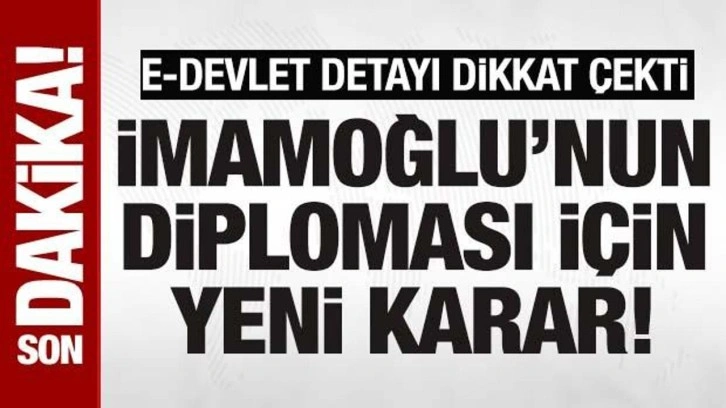 İmamoğlu artık lise mezunu! Diploma, üniversitenin veri tabanından silindi