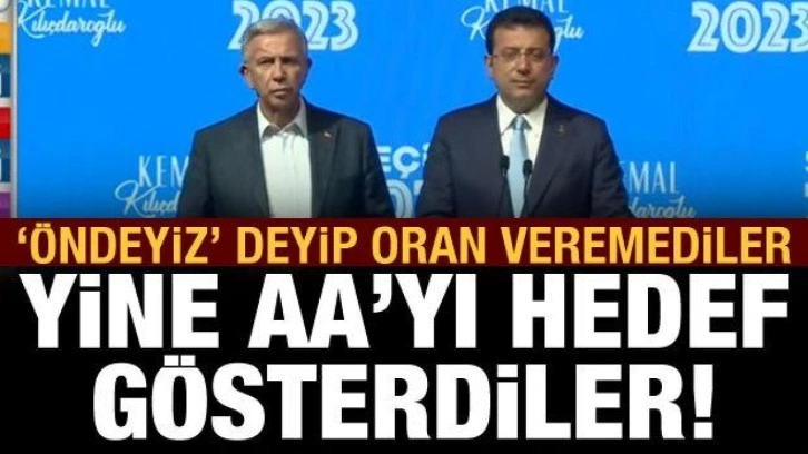 İmamoğlu ile Yavaş, Anadolu Ajansı'nı hedef aldı: Manip&uuml;latif a&ccedil;ıklamalar
