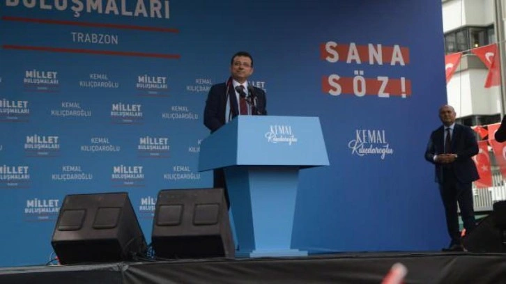 İmamoğlu'ndan Trabzon'da 'Mansur Yavaş' gafı! B&ouml;yle anons etti...