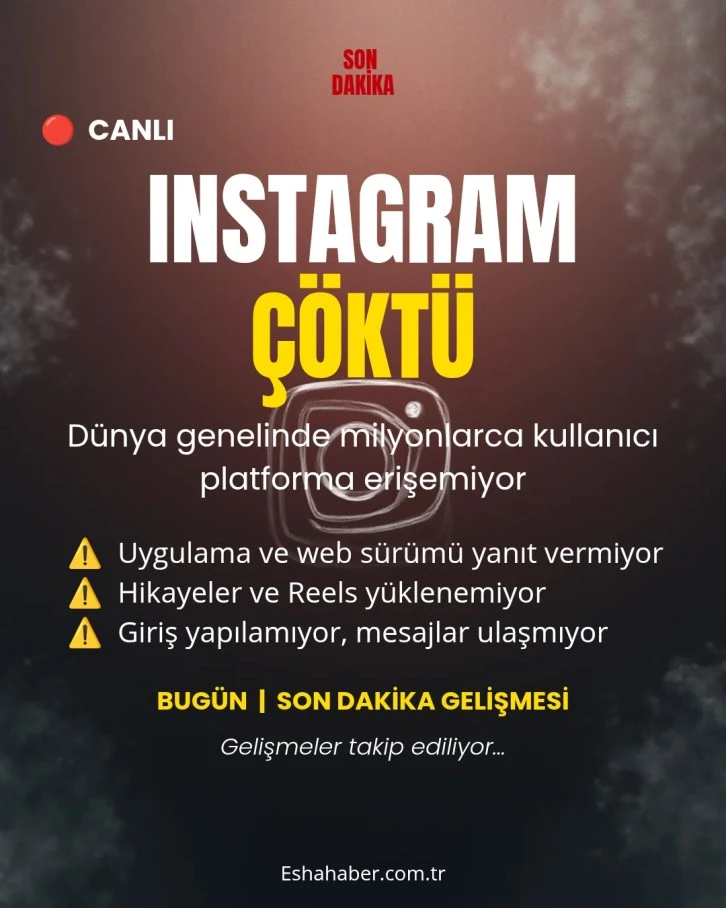 İnstagram &Ccedil;&ouml;kt&uuml; Kullanıcılar Giriş Yapamıyor