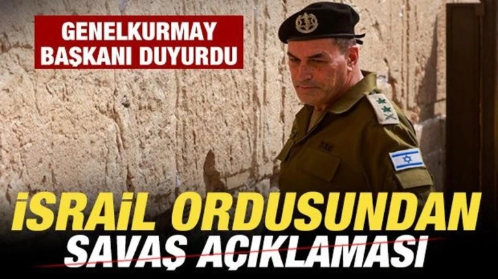 İsrail ordusu son dakika duyurdu! Beklenmedik savaş açıklaması