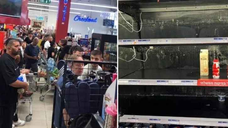 İsraillileri panik sardı! Marketleri talan ettiler, raflar boşaltıldı
