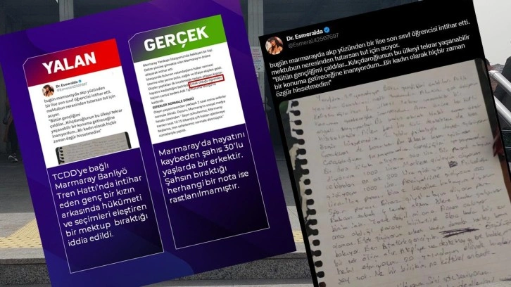 Kahreden intiharın ardından h&uuml;k&uuml;meti ve se&ccedil;imleri eleştiren mektup yalanı