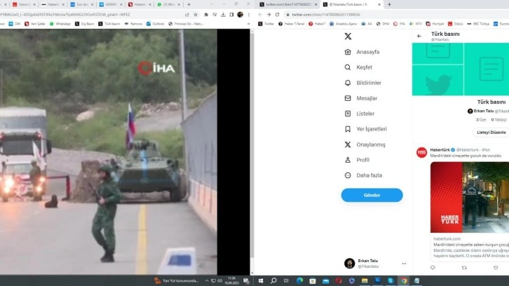 Karabağ'a insani yardım TIR'larının ge&ccedil;işi başladı