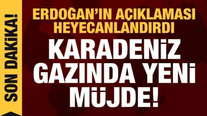 Karadeniz gazında yeni m&uuml;jde! Erdoğan'dan heyecanlandıran a&ccedil;ıklama