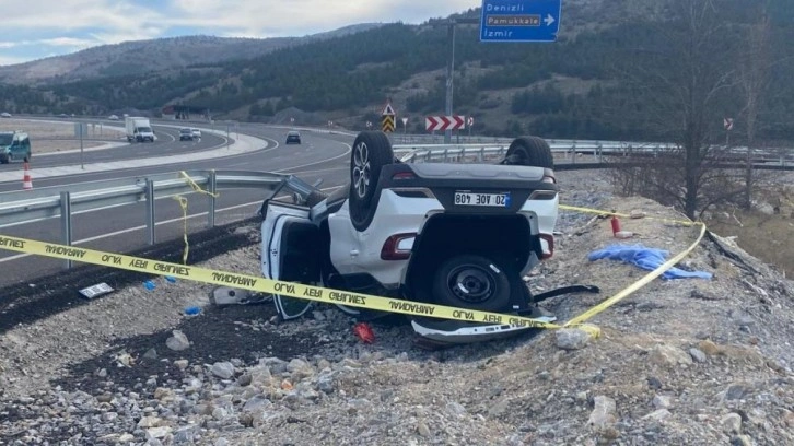 Karşı şerdi ge&ccedil;erek takla atan otomobilde 1 kişi hayatını kaybetti