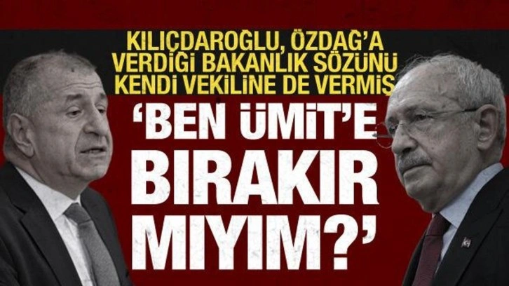 Kılı&ccedil;daroğlu, Engin &Ouml;zko&ccedil;'a da İ&ccedil;işleri Bakanlığı s&ouml;z&uuml; vermiş