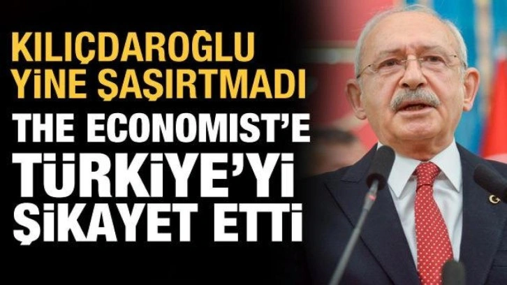 Kılı&ccedil;daroğlu, The Economist'e T&uuml;rkiye'yi şikayet etti