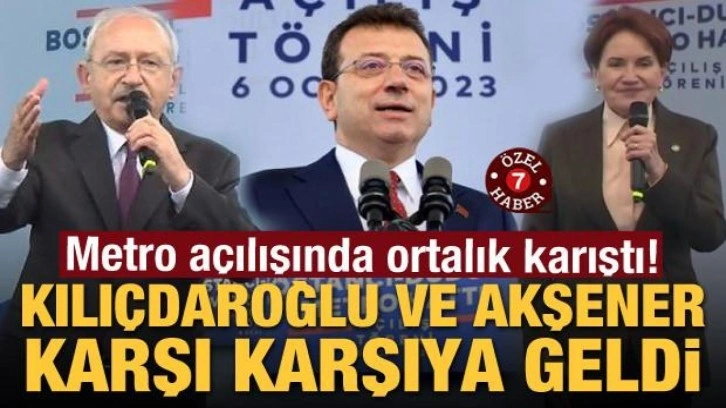 Kılı&ccedil;daroğlu ve Akşener metro a&ccedil;ılışında yine karşı karşıya geldi!
