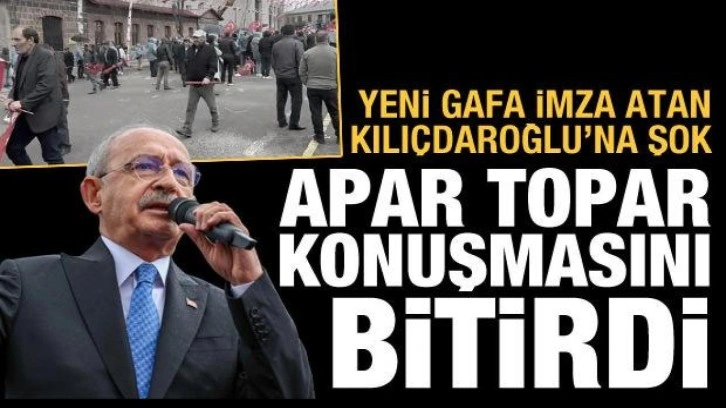Kılı&ccedil;daroğlu'ndan yeni gaf! Vatandaş alanı terk edince konuşmasını bitirdi