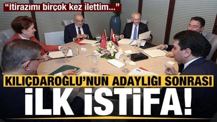 Kılı&ccedil;daroğlu'nun adaylığı sonrası ilk istifa geldi