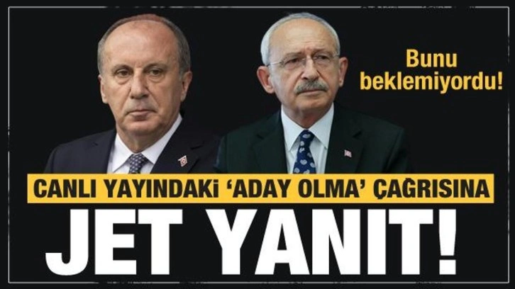 Kılı&ccedil;daroğlu'nun canlı yayındaki &ccedil;ağrısına Muharrem İnce'den jet yanıt! Bunu beklemiyordu
