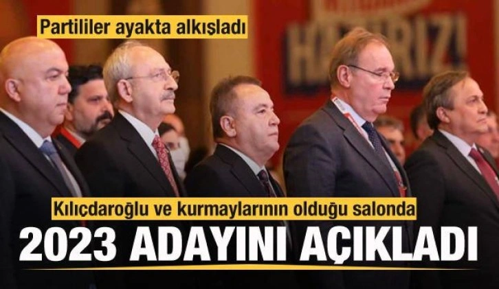 Kılı&ccedil;daroğlu'nun da olduğunu salonda adayını a&ccedil;ıkladı! Partililer ayakta alkışladı