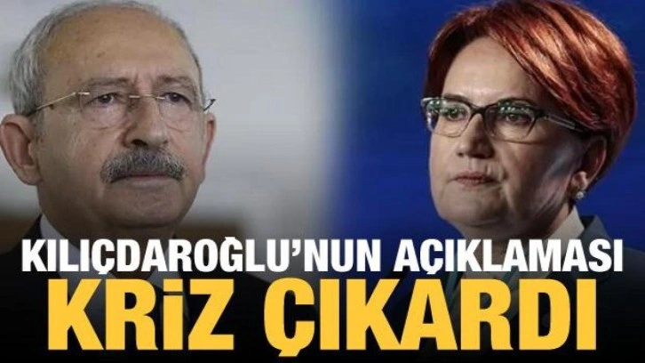 Kılı&ccedil;daroğlu'nun s&ouml;zleri İYİ Parti'yi kızdırdı