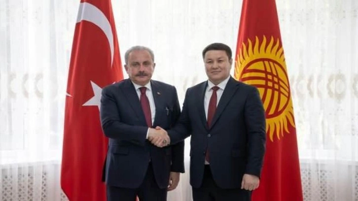 Kırgızistan Meclis Başkanı Mamitov, TBMM Başkanı Şentop'la g&ouml;r&uuml;şt&uuml;