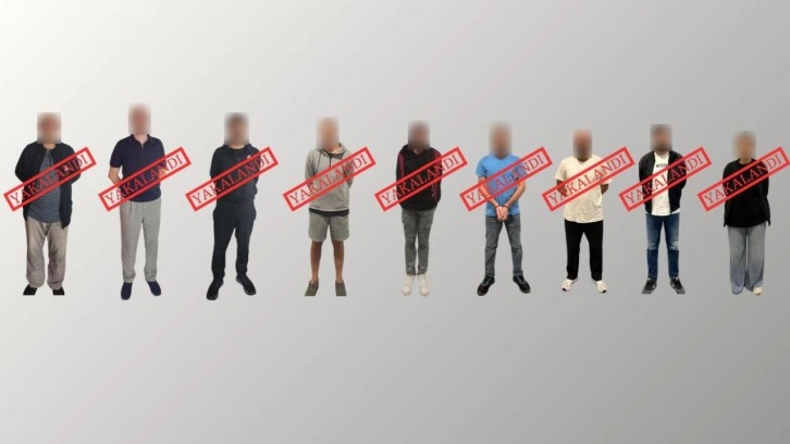 Kırmızı bültenle aranan 9 kişi yakalanarak Türkiye'ye getirildi