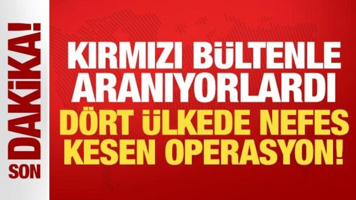 Kırmızı bültenle aranıyorlardı: Dört ülkede nefes kesen operasyon!