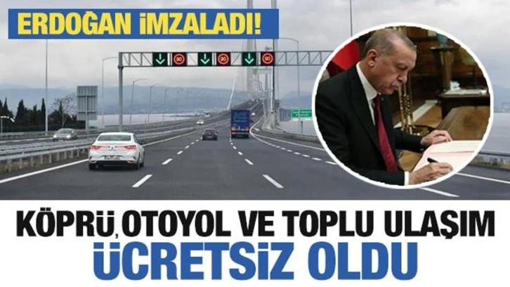 Köprü, otoyol ve toplu ulaşım bayramda ücretsiz mi?