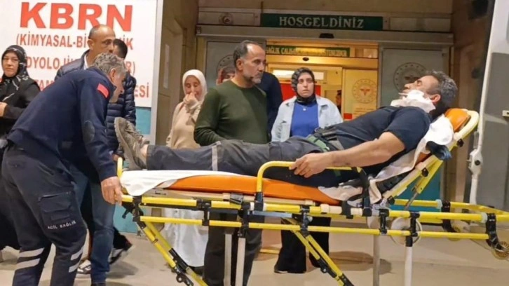 Korkunç kaza! Demir parçası yüzüne saplandı